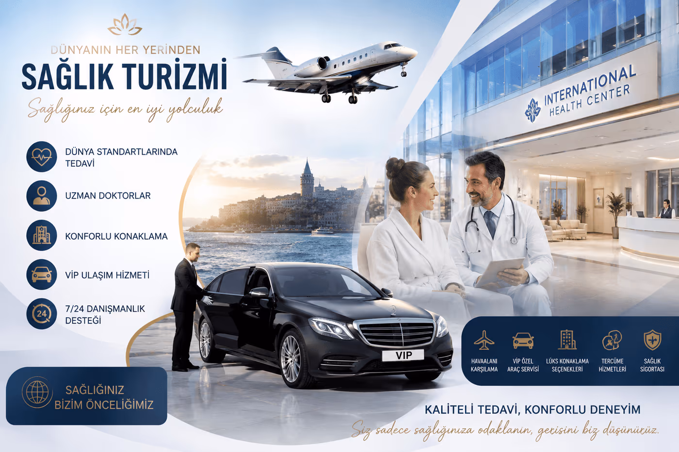 Sağlık Turizmi: Diş · Saç Ekimi · Estetik